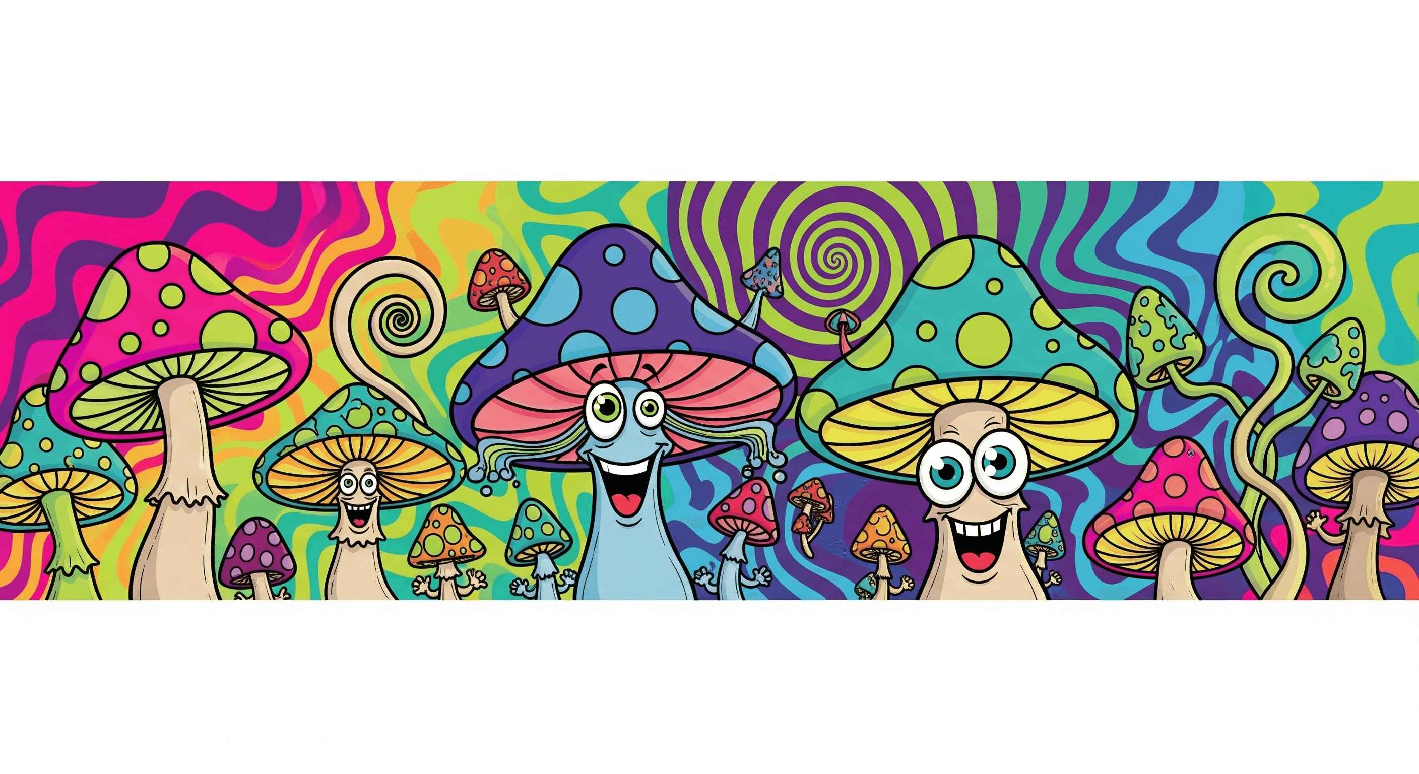 Psychedelic mushroom landscape